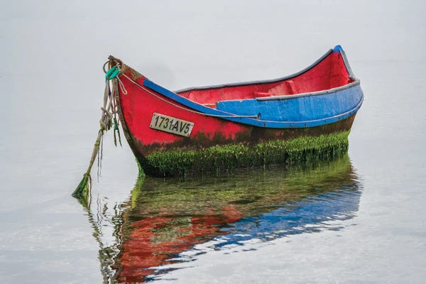 Jim Nilsen: The Lonely Boat, Portugal by Jim Nilsen