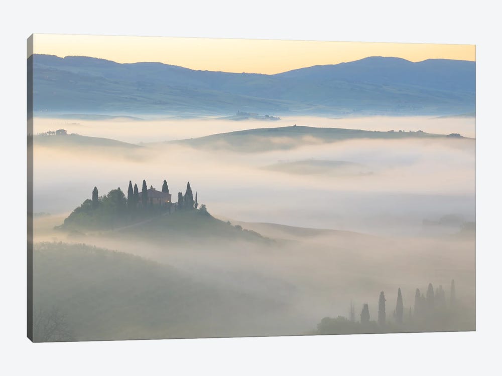 From The Mist, Tuscany, Italy by Jim Nilsen 1-piece Canvas Art Print