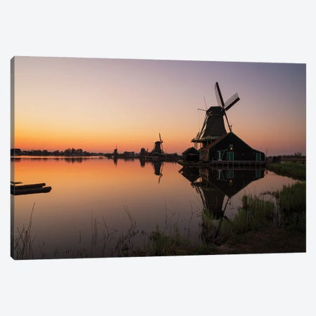 Dutch Sunset, The Netherlands Canvas Print #NIL186} by Jim Nilsen Canvas Wall Art