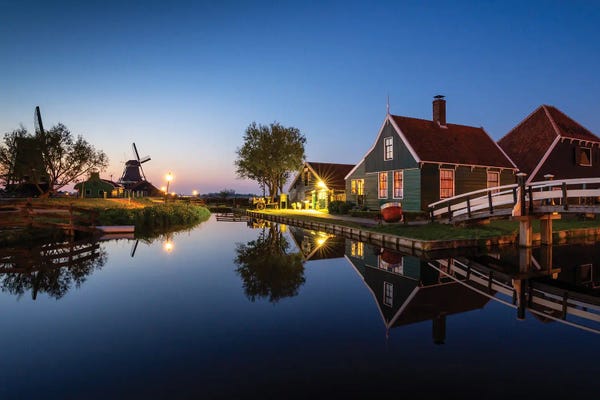 Jim Nilsen: Zaanse Schans Blue, The Netherlands by Jim Nilsen