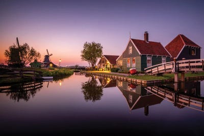 Sundown At Zaanse Schans, The Netherlands by Jim Nilsen framed wall art