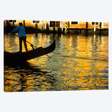 Golden Venezia, Venice, Italy Canvas Print #NIL21} by Jim Nilsen Canvas Wall Art