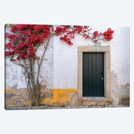 The Front Door, Obidos, Portugal Canvas Print #NIL221} by Jim Nilsen Canvas Art