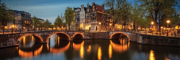 The Illuminated Bridge, Amsterdam, The Netherlands by Jim Nilsen wall art