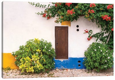 The Little Door, Obidos, Portugal Canvas Art Print - Jim Nilsen