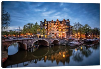 The Stillness Of Amsterdam, The Netherlands Canvas Art Print - Jim Nilsen