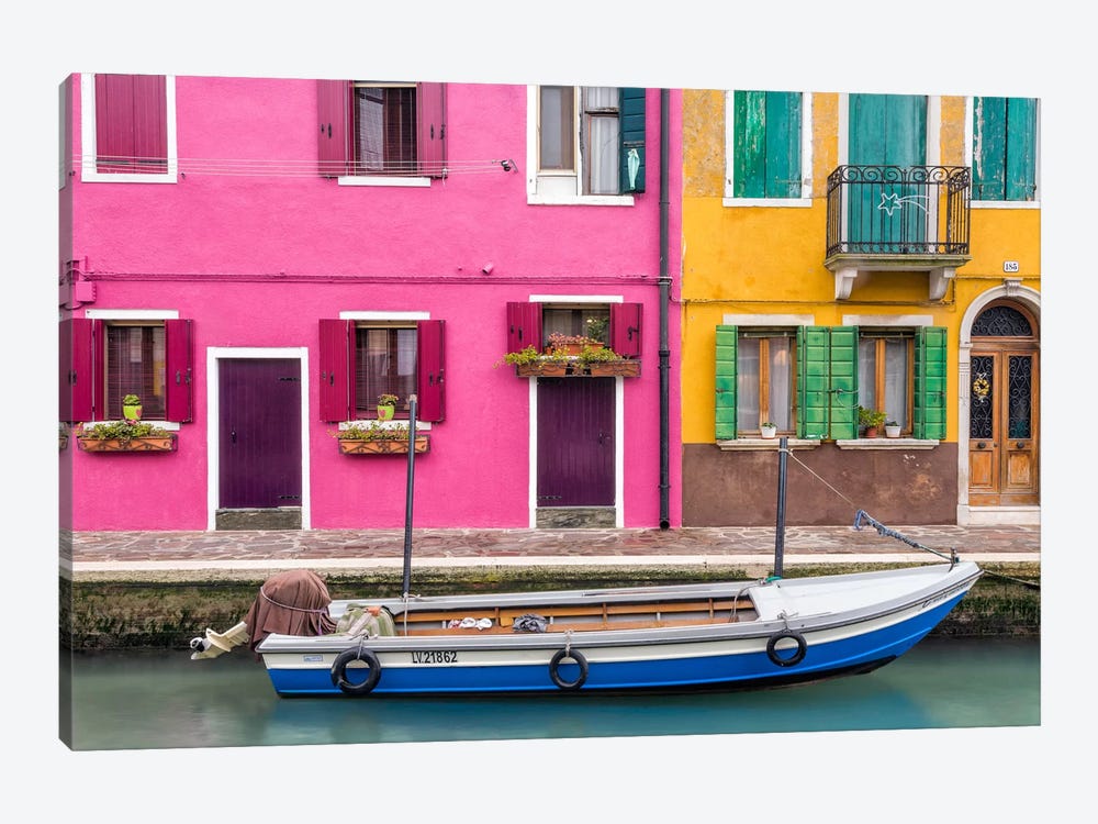 Great Parking Spot, Burano, Italy by Jim Nilsen 1-piece Canvas Print