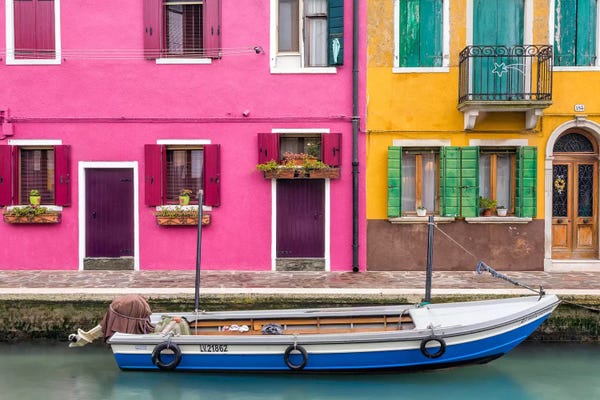 Doors: Great Parking Spot, Burano, Italy by Jim Nilsen