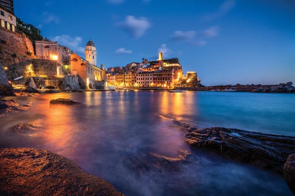 Jim Nilsen: Vernazza Blue, Cinque Terre, Italy by Jim Nilsen