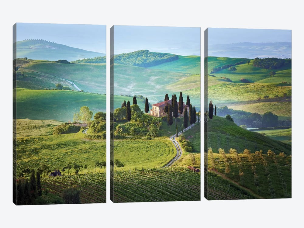 Il Belvedere, Tuscany, Italy by Jim Nilsen 3-piece Canvas Wall Art