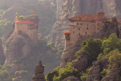Into The Mystic, Meteora, Greece by Jim Nilsen framed wall art