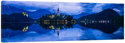 Lake Bled Blue, Bled, Slovenia Canvas Art Print - Island Art