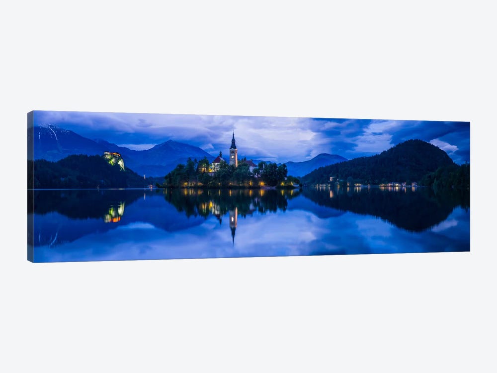 Lake Bled Blue, Bled, Slovenia by Jim Nilsen 1-piece Canvas Art Print