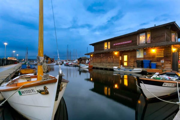 Jim Nilsen: Lake Union Blue, Seattle, Washington by Jim Nilsen