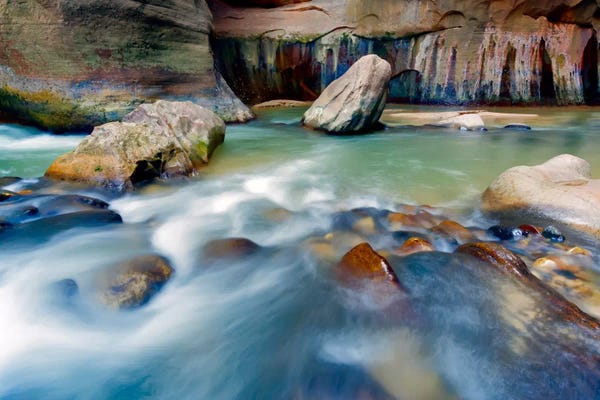 Utah: Leviathan Rising, Virgin River, Zion National Park, Utah by Jim Nilsen