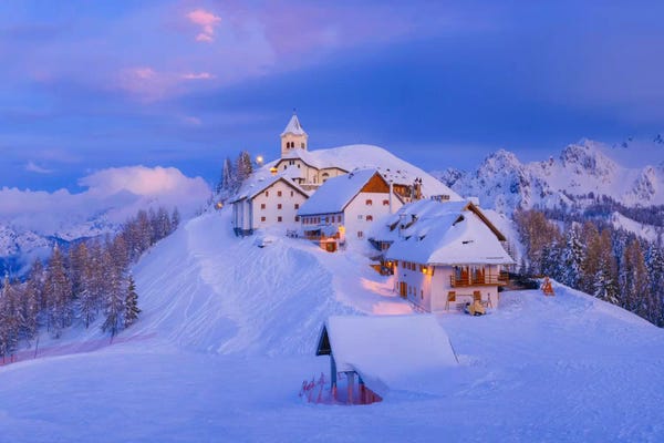 Friuli-Venezia Giulia: Alpenglow, Monte Santo di Lussari, Borgo Lussari, Tarvisio, Udine, Italy by Jim Nilsen
