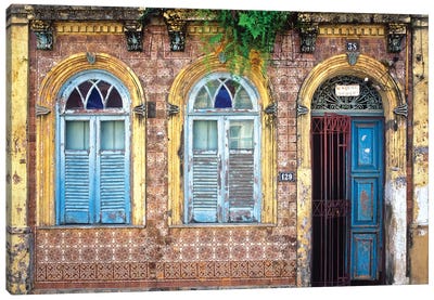Remnants Of Portugal, Salvador, Brazil Canvas Art Print - Door Art