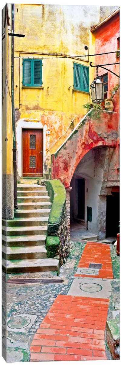 Rustic Tellaro, Tellaro, Italy I Canvas Art Print - Stairs & Staircases