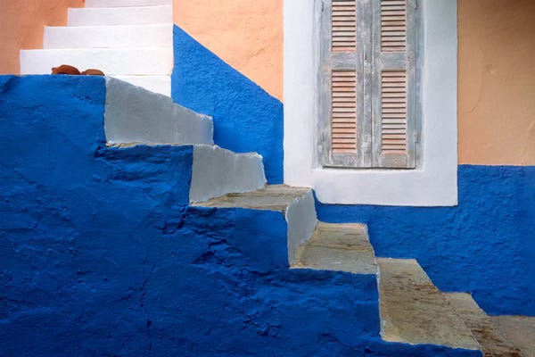 Jim Nilsen: Simi Stair Study, Simi, Greece by Jim Nilsen
