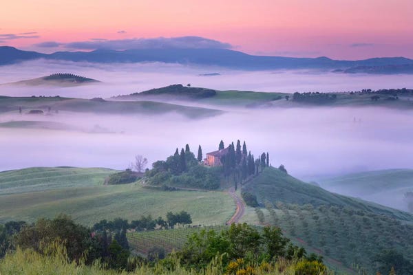 Mountain Sunrises & Sunsets: When The Rooster Crows, Tuscany, Italy by Jim Nilsen