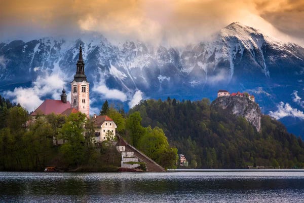 Jim Nilsen: Winter's Last Stand, Bled, Slovenia by Jim Nilsen