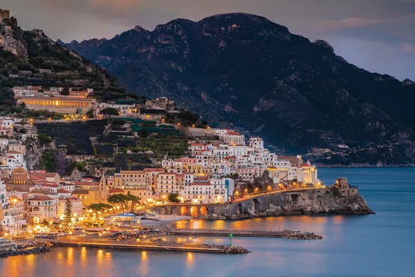 Jim Nilsen: Amalfi Blue, Amalfi, Italy by Jim Nilsen