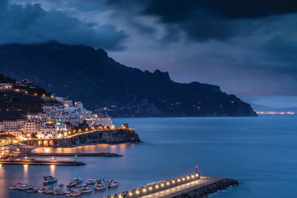Coastal Villages & Towns: Amalfi Evening, Amalfi, Italy by Jim Nilsen