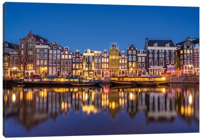 Amsterdam Blue, Amsterdam, The Netherlands Canvas Art Print - Amsterdam Skylines