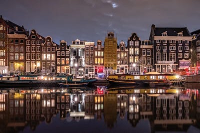 Amsterdam Evening, Amsterdam, The Netherlands by Jim Nilsen framed wall art