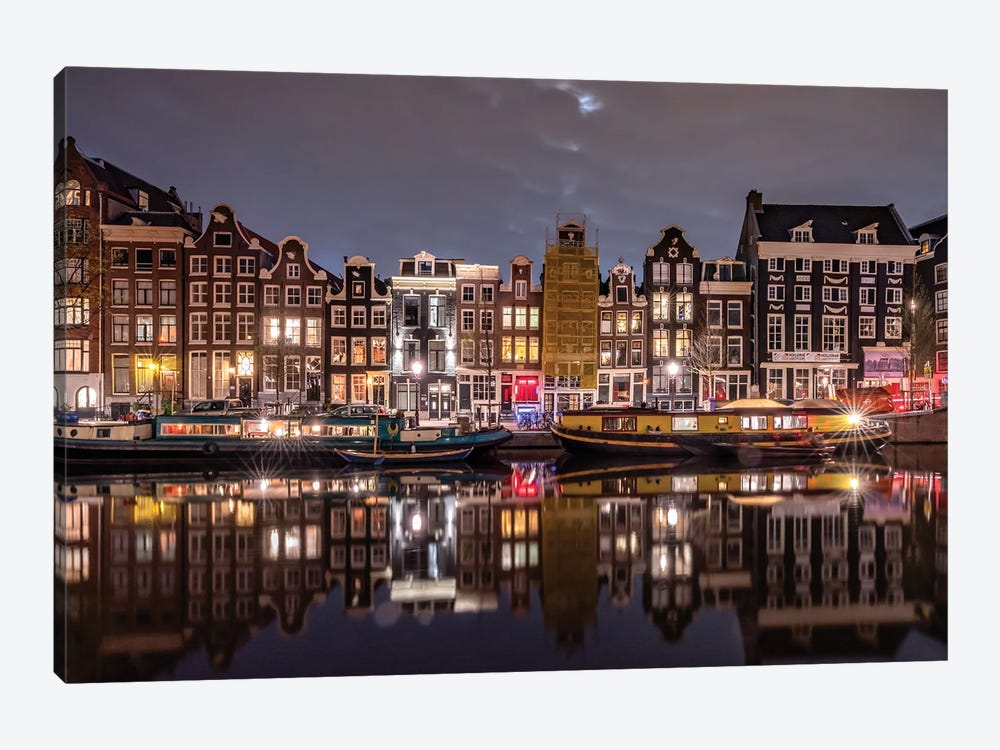 Amsterdam Evening, Amsterdam, The Netherlands by Jim Nilsen 1-piece Canvas Art Print