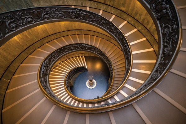 Staircases: Bramante, The Vatican, Rome by Jim Nilsen
