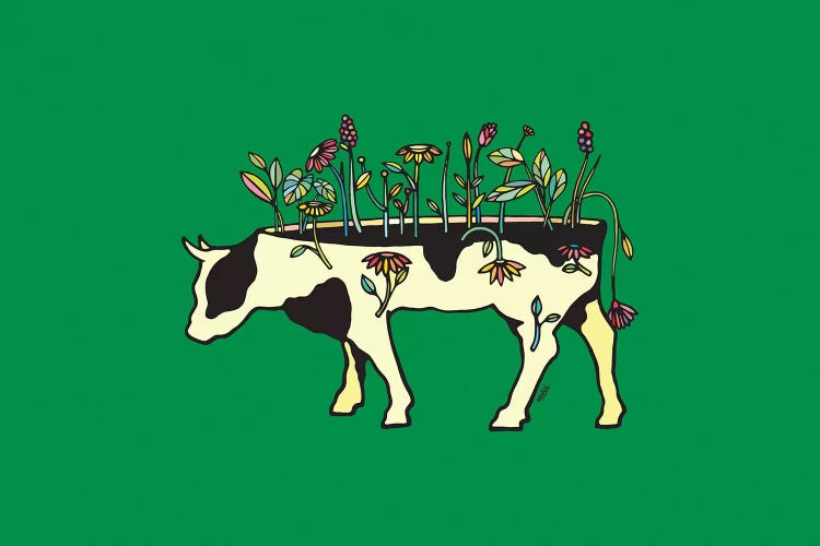 Cow Me Vegan by Ninhol wall art