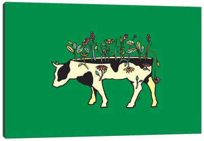 Cow Me Vegan Canvas Art Print - Animal Rights Art