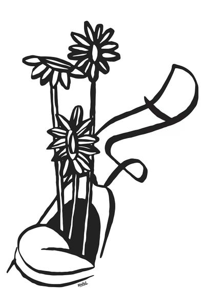 Black & White Florals: Exhale by Ninhol