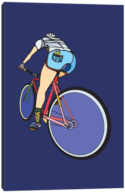 Free Cyclist Canvas Art Print - Ninhol