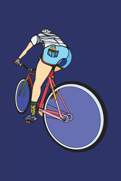 Kids Sports Art: Free Cyclist by Ninhol