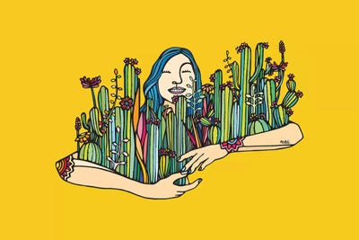 Hug A Xique Xique by Ninhol art print