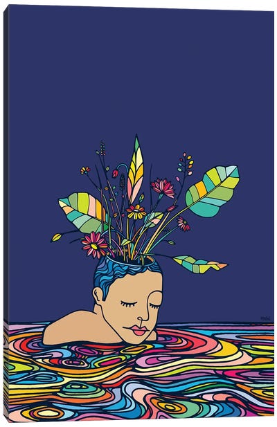 Spring Head Canvas Art Print - Body Positivity Art