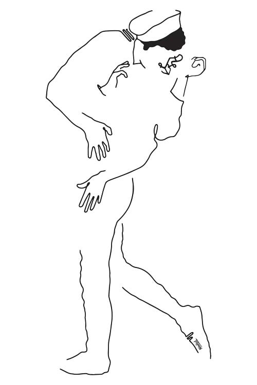 The Kissing Sailor by Ninhol wall art