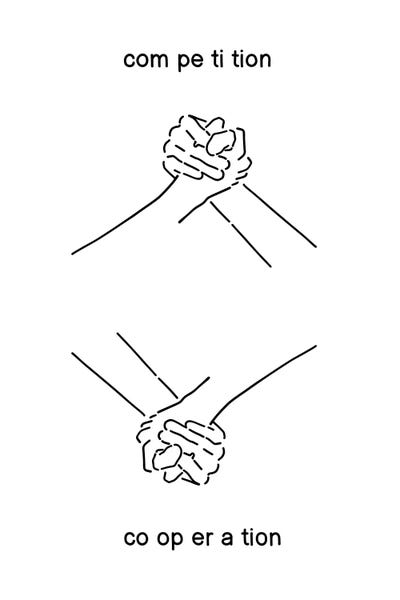 Cooperation Vs Competition by Ninhol multi panel art