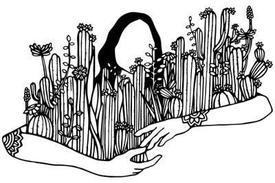 Give Your Plants A Hug by Ninhol canvas print