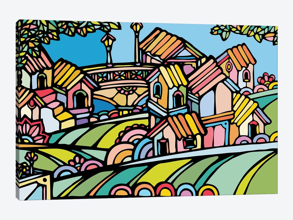 Little Houses by Ninhol 1-piece Canvas Print