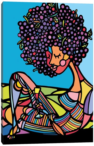 Afro Canvas Art Print - Funky Art Finds