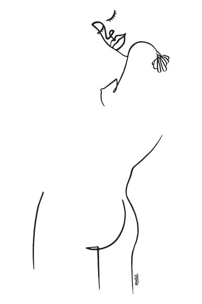 Black & White Drawings & Illustrations: Back Yourself by Ninhol