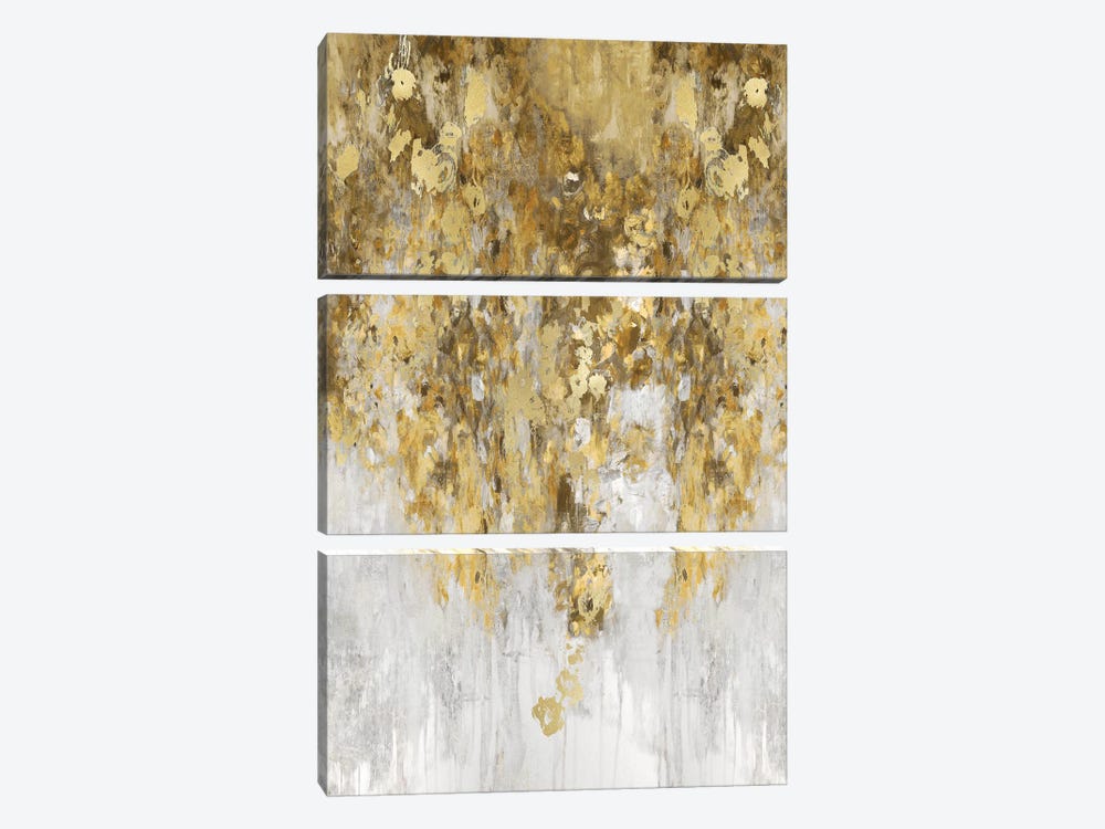 Cascade Amber and Gold by Nikki Robbins 3-piece Canvas Art