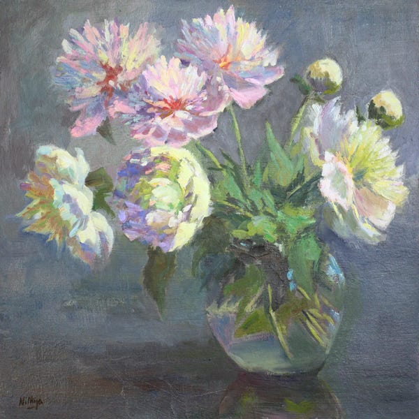 Artists Like Monet: Peony Party by Nithya Swaminathan