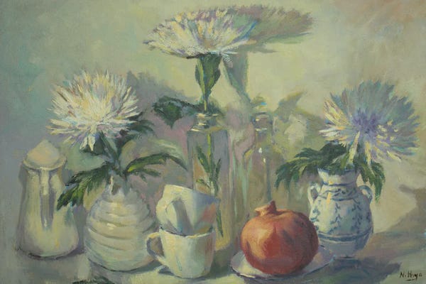 Artists Like Monet: Study In White And Red by Nithya Swaminathan