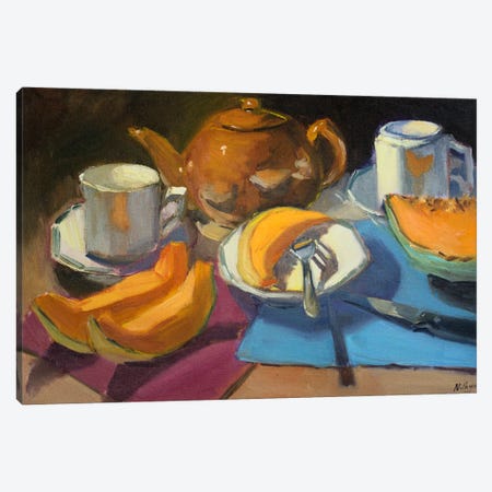 Tea And Cantaloupes Canvas Print #NIY21} by Nithya Swaminathan Art Print