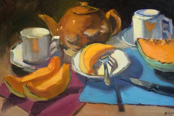 Nithya Swaminathan: Tea And Cantaloupes by Nithya Swaminathan
