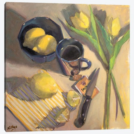 Lemon And Tea Canvas Print #NIY24} by Nithya Swaminathan Canvas Art